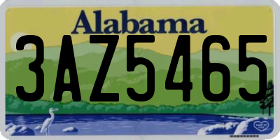 AL license plate 3AZ5465