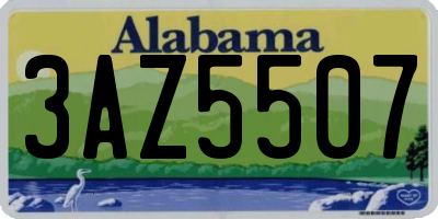AL license plate 3AZ5507