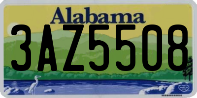 AL license plate 3AZ5508