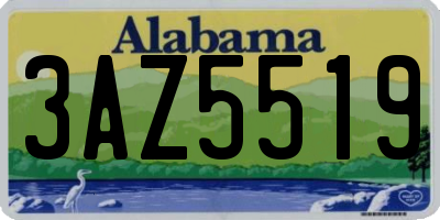 AL license plate 3AZ5519