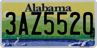 AL license plate 3AZ5520