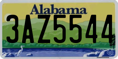 AL license plate 3AZ5544