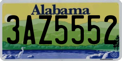 AL license plate 3AZ5552