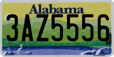 AL license plate 3AZ5556