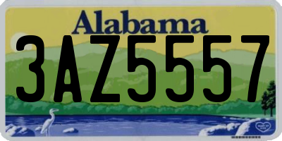AL license plate 3AZ5557