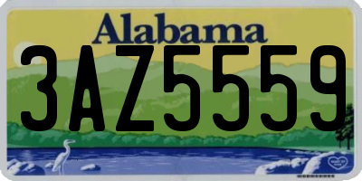AL license plate 3AZ5559
