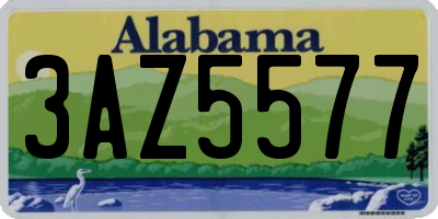 AL license plate 3AZ5577