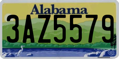 AL license plate 3AZ5579