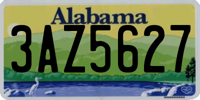 AL license plate 3AZ5627