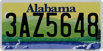 AL license plate 3AZ5648