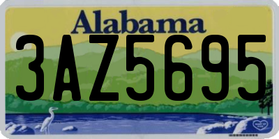 AL license plate 3AZ5695