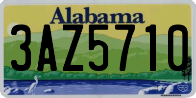 AL license plate 3AZ5710