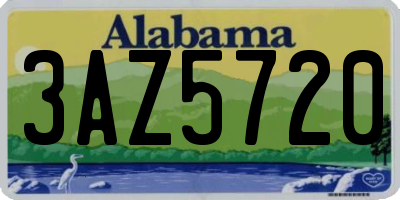 AL license plate 3AZ5720