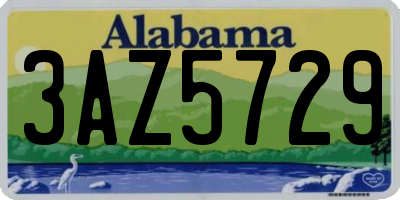 AL license plate 3AZ5729