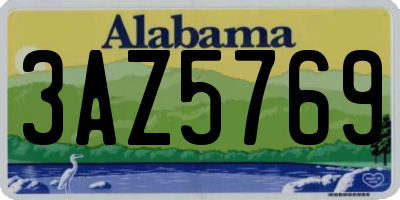 AL license plate 3AZ5769