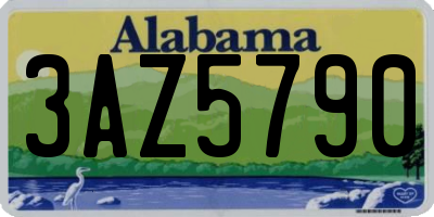 AL license plate 3AZ5790