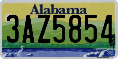 AL license plate 3AZ5854
