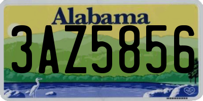 AL license plate 3AZ5856