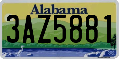 AL license plate 3AZ5881