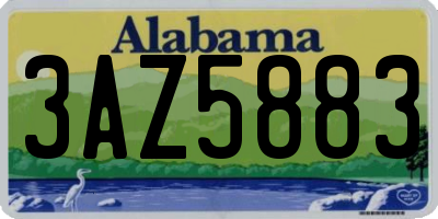 AL license plate 3AZ5883