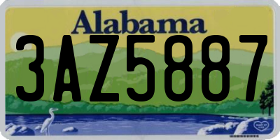 AL license plate 3AZ5887