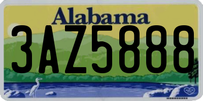 AL license plate 3AZ5888