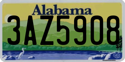AL license plate 3AZ5908