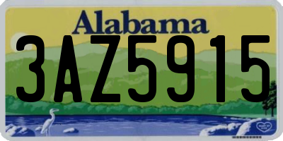 AL license plate 3AZ5915