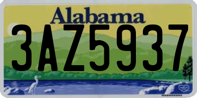 AL license plate 3AZ5937