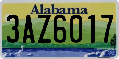 AL license plate 3AZ6017
