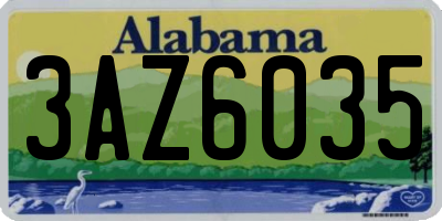 AL license plate 3AZ6035