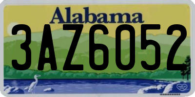 AL license plate 3AZ6052