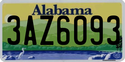 AL license plate 3AZ6093