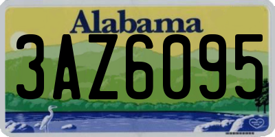 AL license plate 3AZ6095