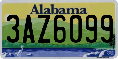 AL license plate 3AZ6099