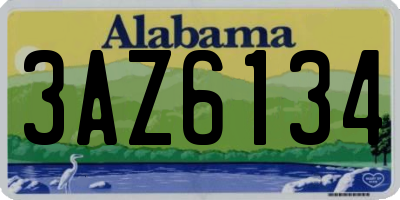 AL license plate 3AZ6134