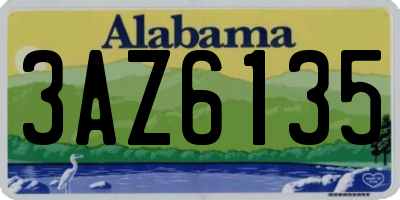 AL license plate 3AZ6135