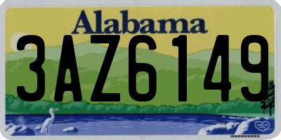 AL license plate 3AZ6149