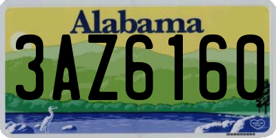 AL license plate 3AZ6160