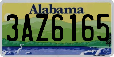 AL license plate 3AZ6165