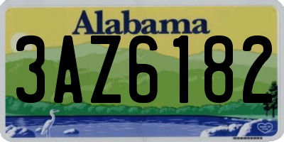 AL license plate 3AZ6182