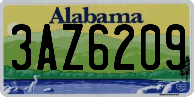 AL license plate 3AZ6209