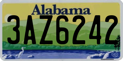AL license plate 3AZ6242