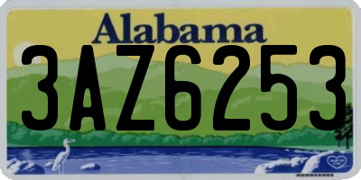 AL license plate 3AZ6253