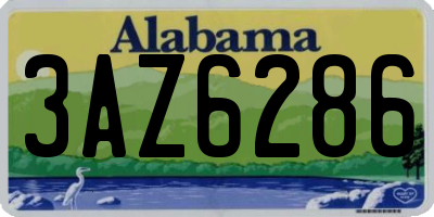AL license plate 3AZ6286