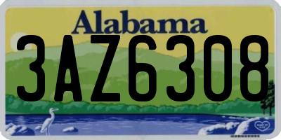 AL license plate 3AZ6308