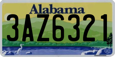 AL license plate 3AZ6321
