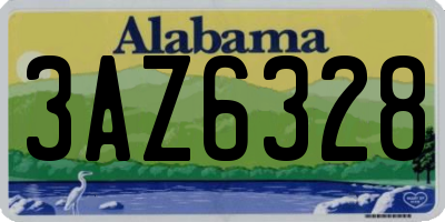 AL license plate 3AZ6328
