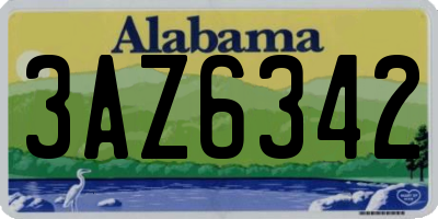 AL license plate 3AZ6342