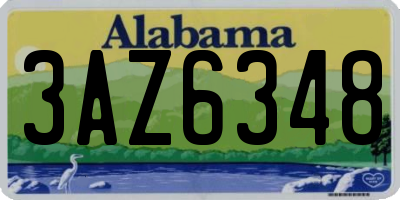 AL license plate 3AZ6348